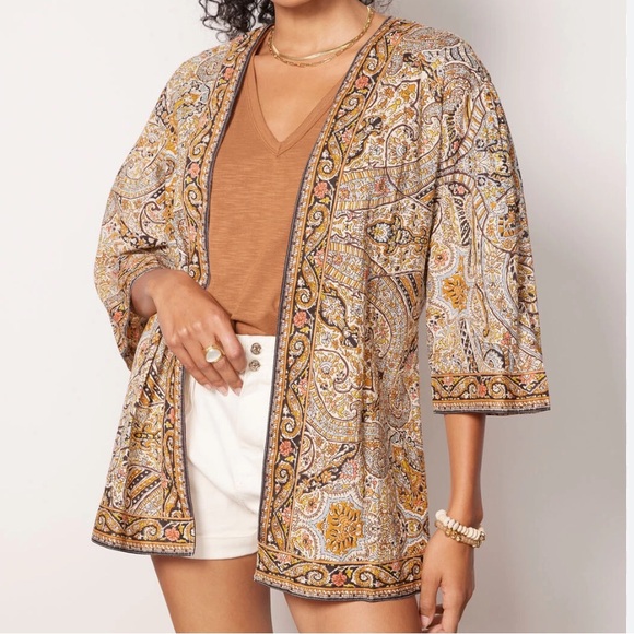 Cleobella Tops - Cleobella Evereve Kaleidoscope Wrap Kimono Top